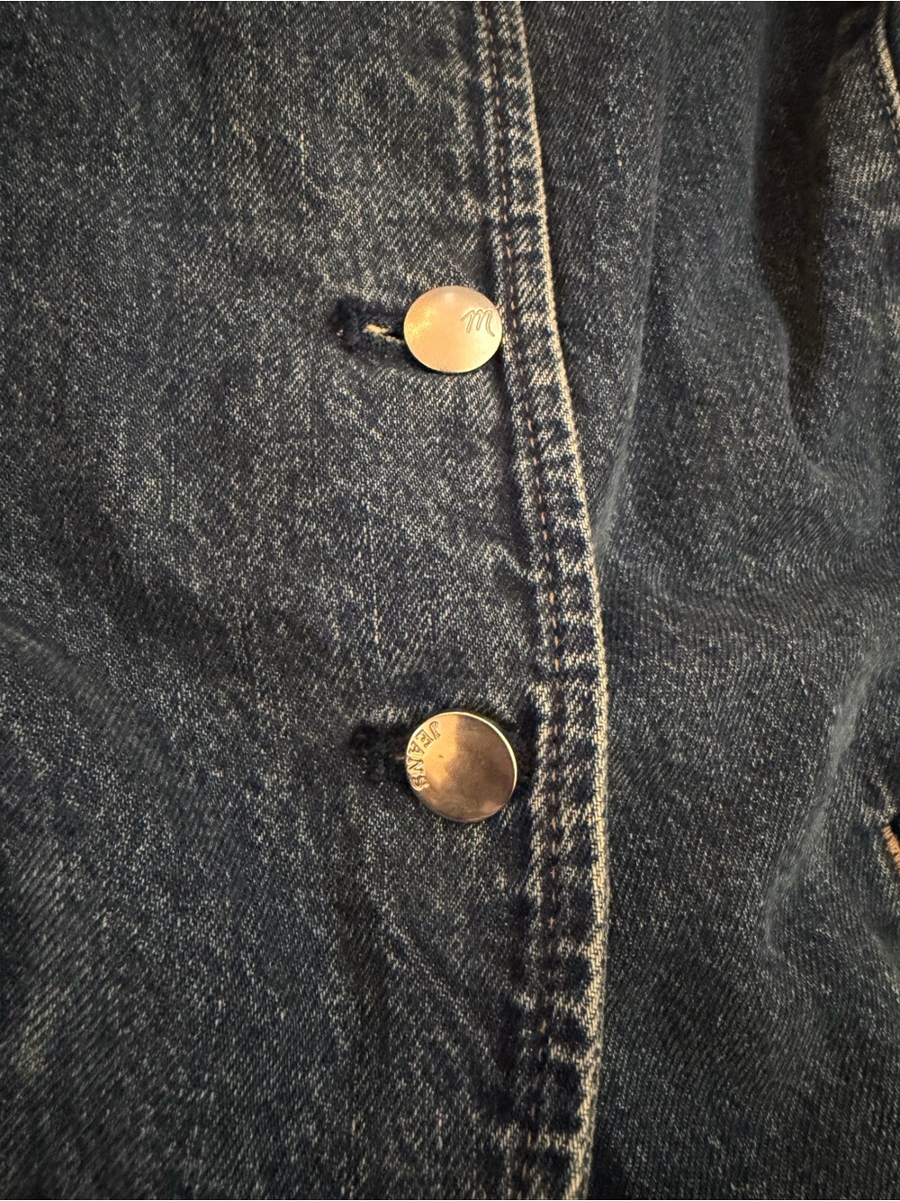 MADEWELL SIZE 4 Denim Crewneck Cutaway Vest in Greendale Wash NW302 $108 - Picture 6 of 8